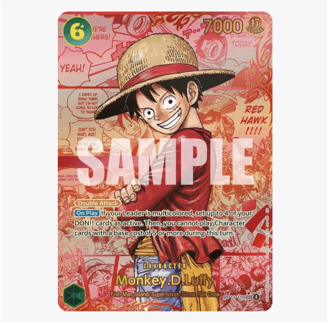 Monkey.D.Luffy (118) (Red Super Alternate Art) – Carrying On His Will (OP13) Carrying On His Will