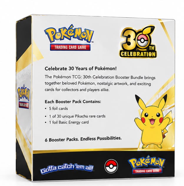 Pokémon TCG 30th Celebration Booster Bundle – 6 Booster Packs - Image 3