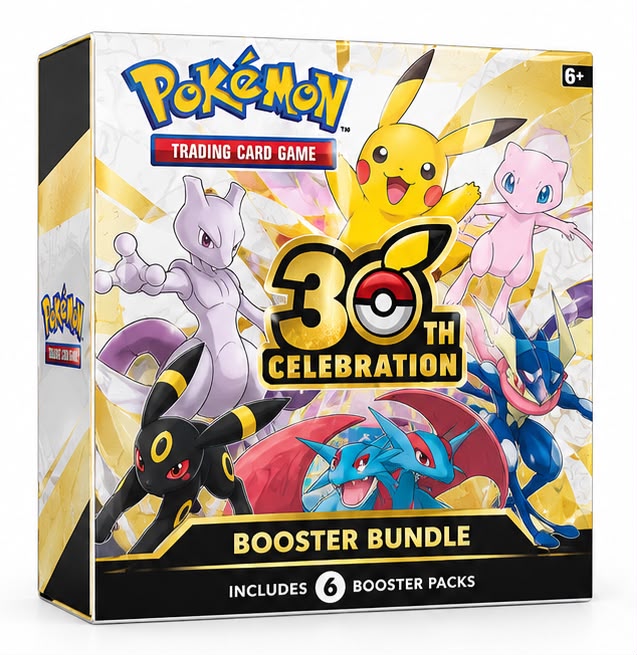 Pokémon TCG 30th Celebration Booster Bundle – 6 Booster Packs
